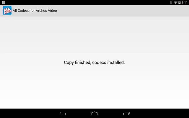 All codecs for Archos Video android App screenshot 1